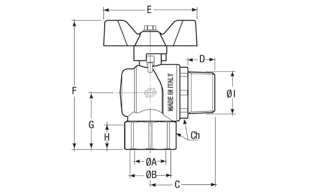 VALV.EVOL.SQ FM 1/2  FARFALLA