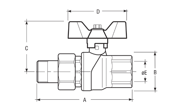 VALV.EVOLUTION C/BOCCH. 3/4 F.BLU