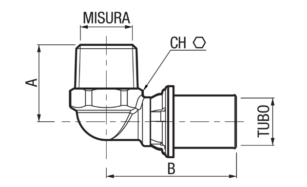 FIVGAS GOMITO MASCHIO  1 X32