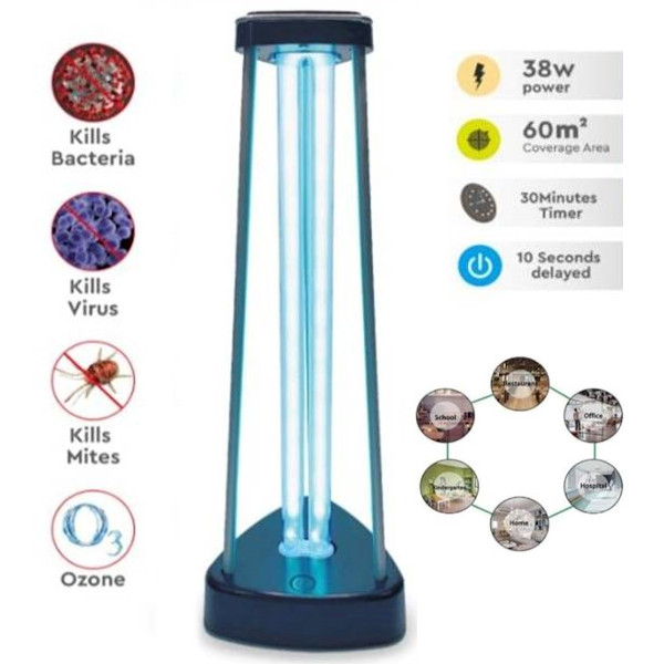 LAMPADA GERMICIDA UV 38W CON OZONO V-TAC